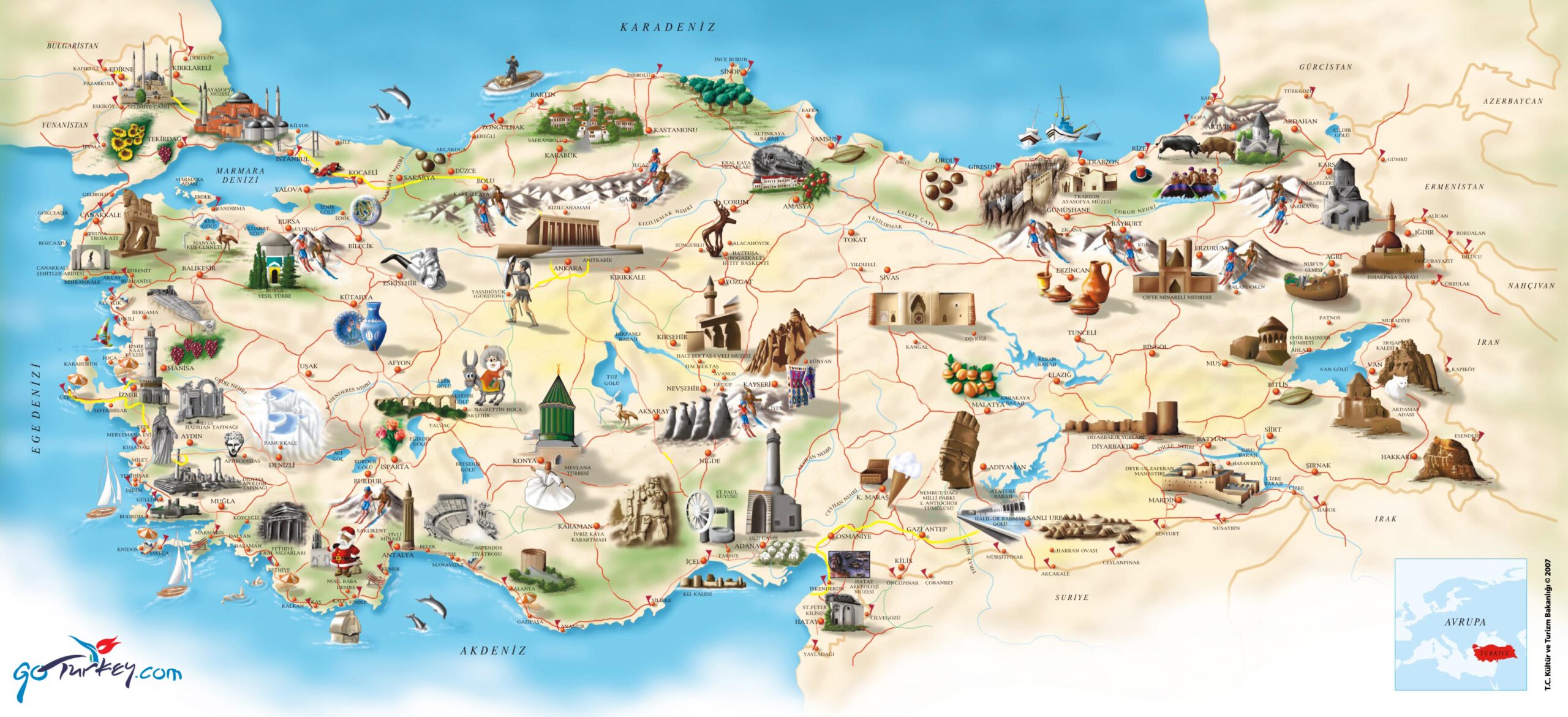 Travel Turkey Info - Turkey Map